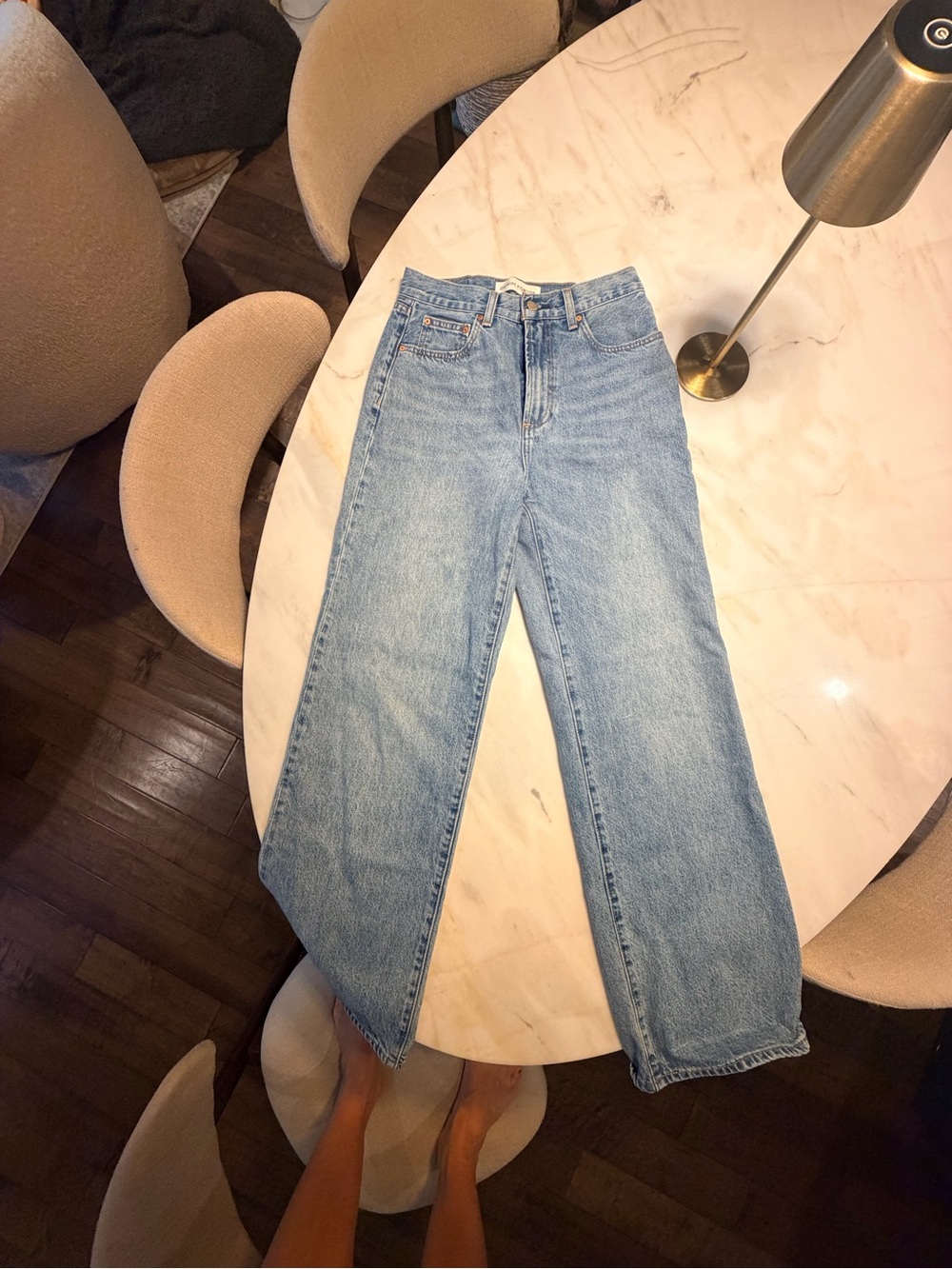 The Farrah High-Rise Wide Leg Women's Jeans - Light Blue
